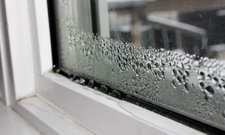 ice inside double-glazed windows