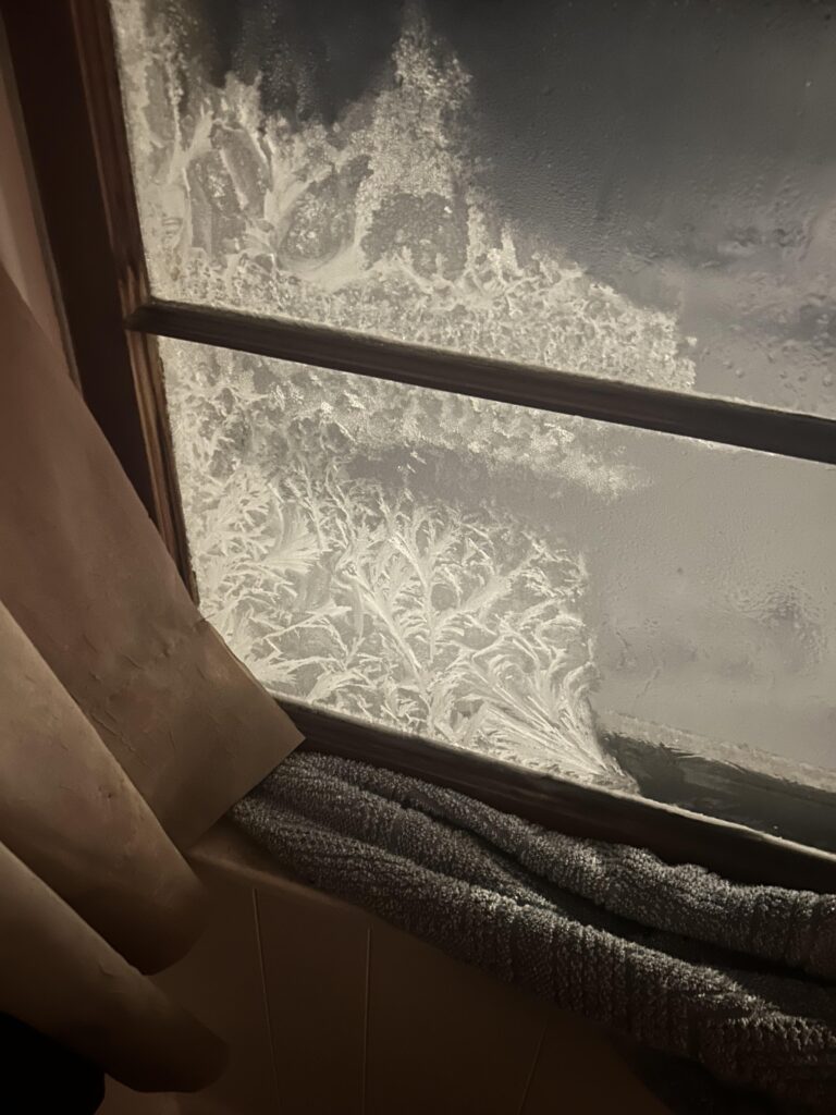 prevent frost on inside of house windows